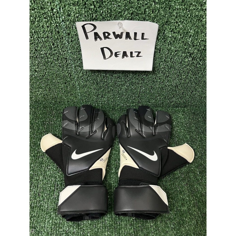 Nike Vapor Grip 3 Promo 22 Goalkeeper Gloves Black White FQ9007-010 Size 10.5